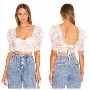 Never worn - For Love and Lemons Lornea Top